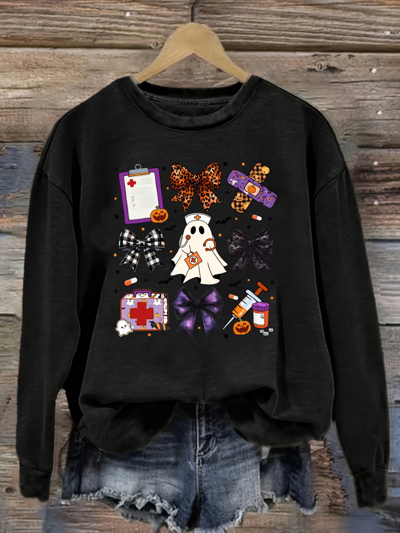 Costumes - Women's Casual Long Sleeve Crew Neck