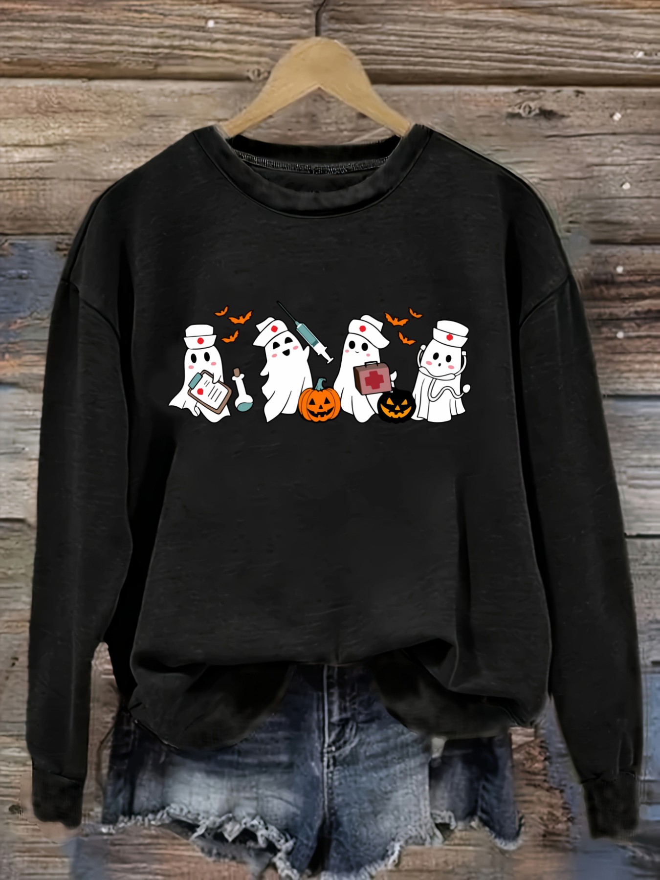 Costumes - Women's Casual Long Sleeve Crew Neck
