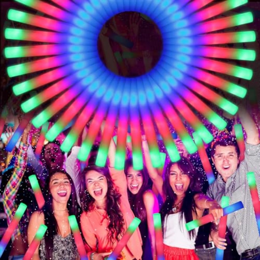 Flashing Led Foam Sticks Party - 70 PCS LED Foam Glow Sticks