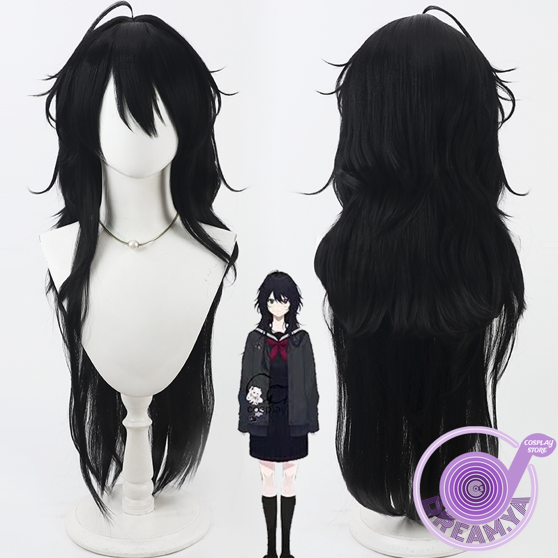 Anime Cosplay Wig Heat Resistant - Kisaragi Ren Cosplay Wig Vtuber Black