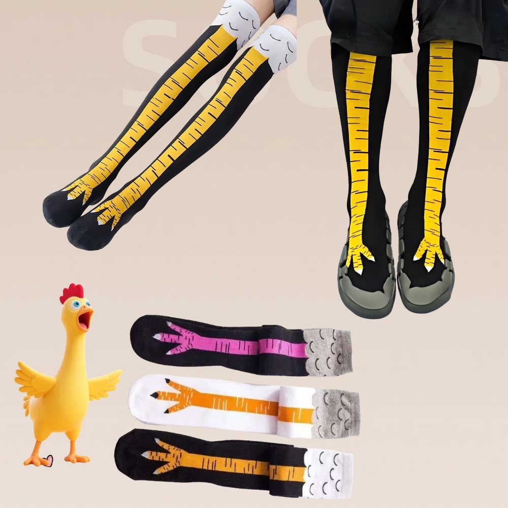 Funny Chicken Leg Socks - Men Women Funny 3D Chicken Socks