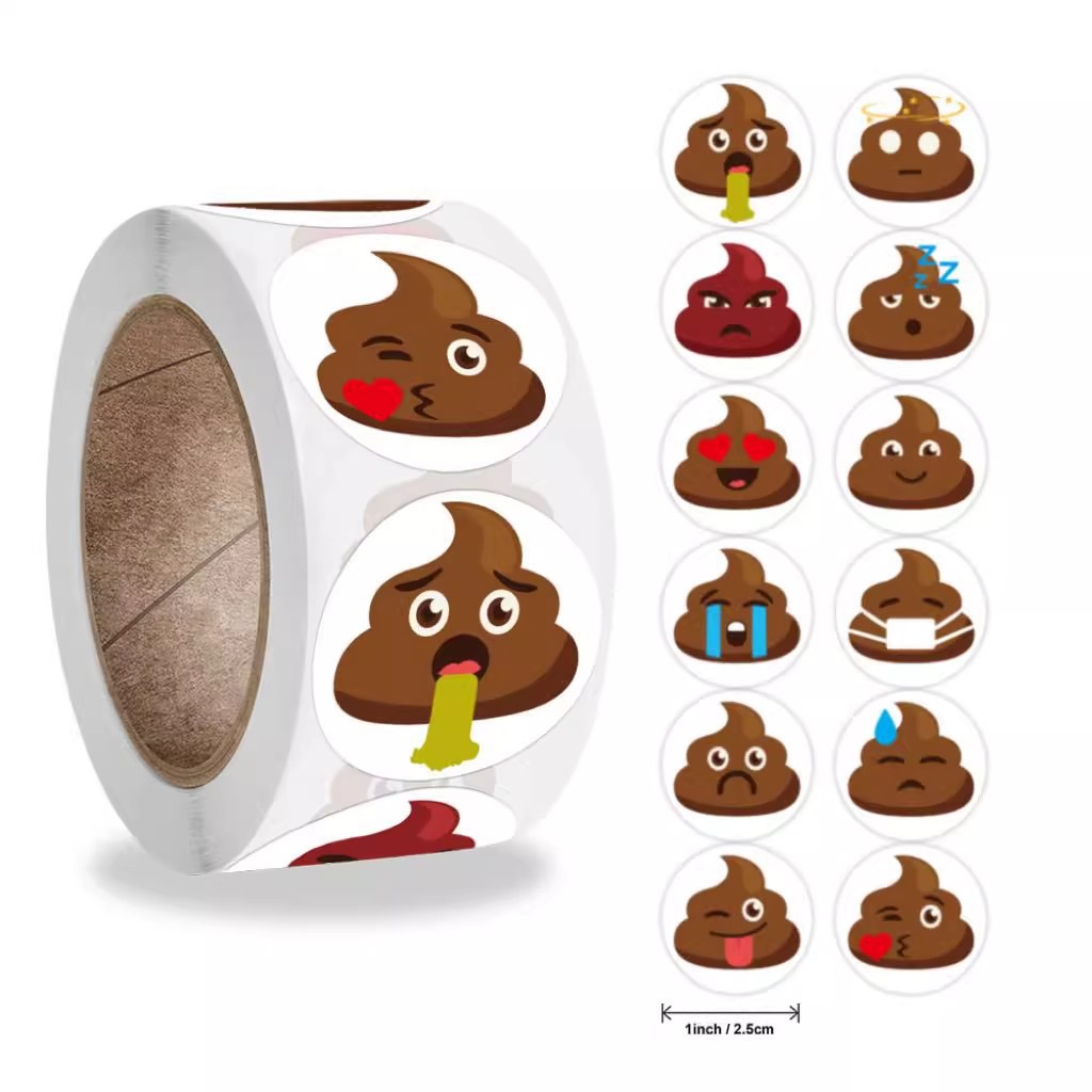 Prank Toys - 100-500pcs Funny Poop Cartoon Prank Meme