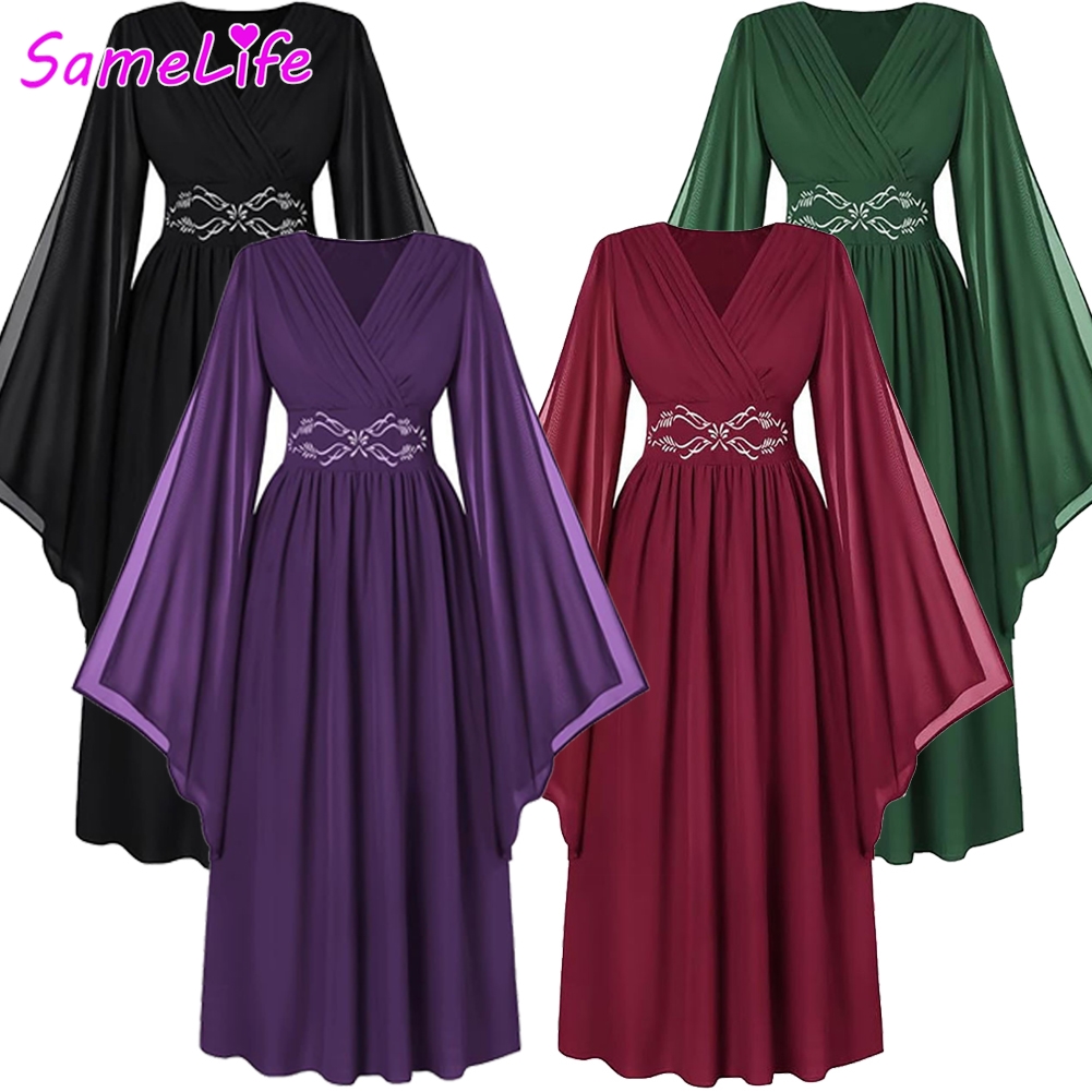 Medieval Renaissance Dress Women - Wholesale Medieval Princess Cosplay Dress Flared