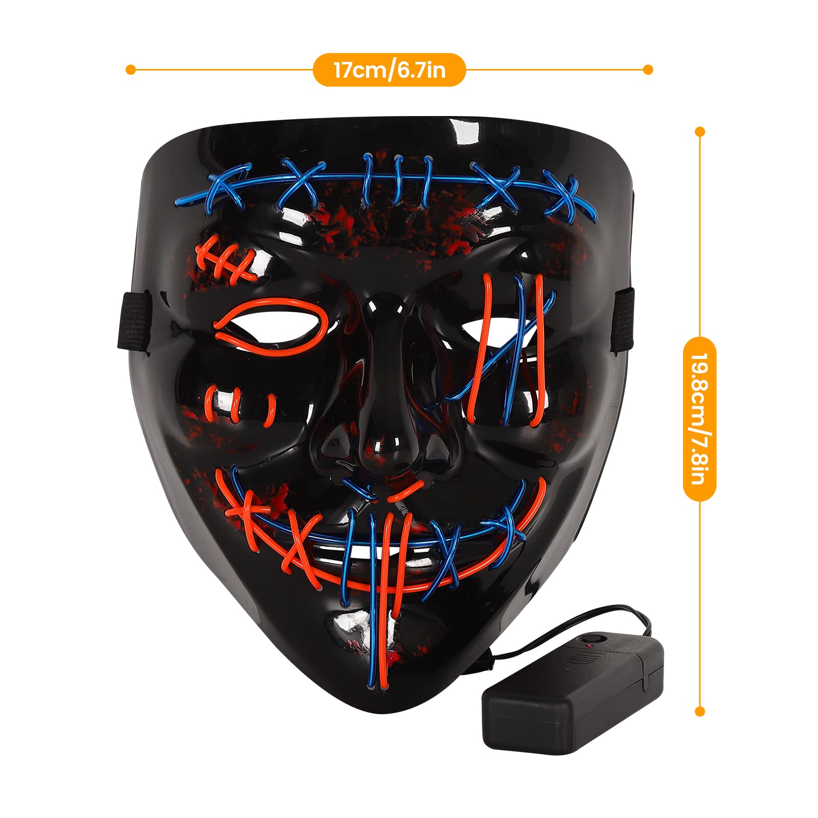 3 PACK Halloween Scary Mask LE - đánh giá và giá Led Purge Mask Halloween