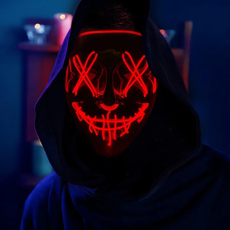 Hot Sale Halloween Glowing Sca - đánh giá và giá Led Purge Mask Halloween