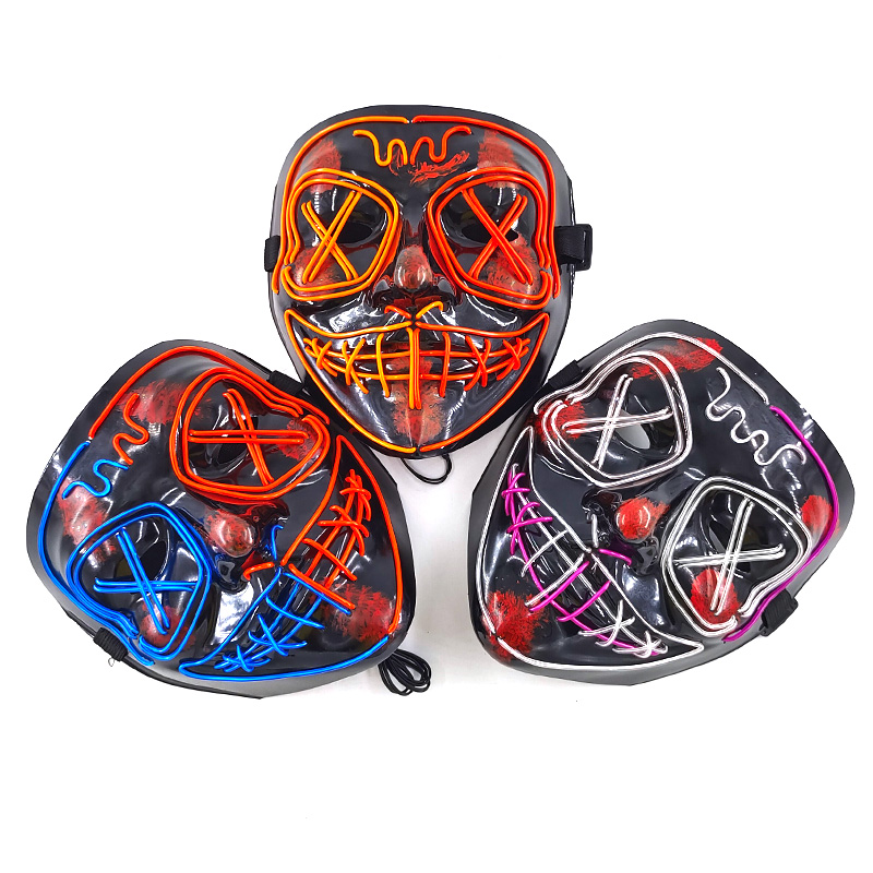Wireless LED Glowing Mask EL N - đánh giá và giá Led Purge Mask Halloween