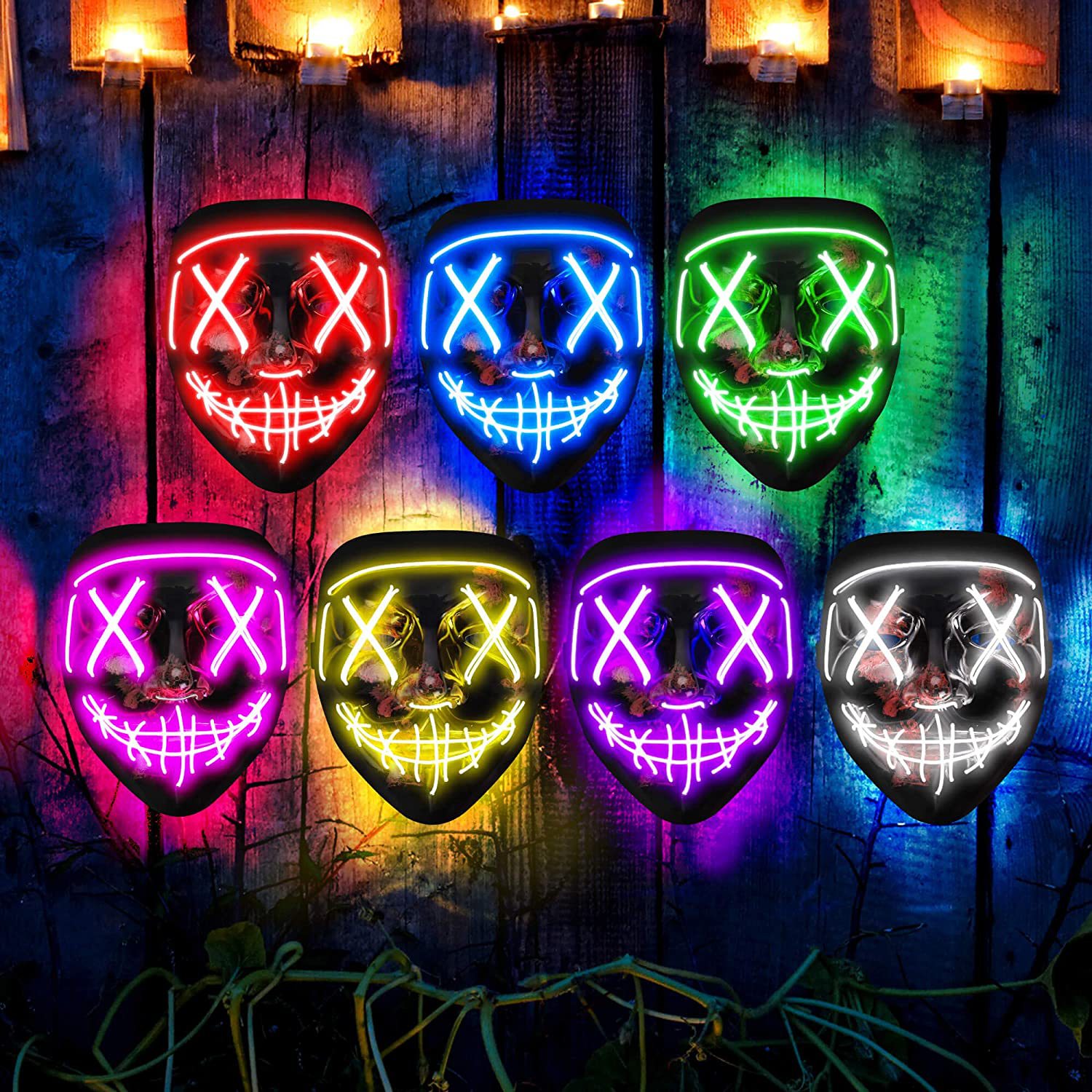 Wireless Scary Glowing Mask LE - đánh giá và giá Led Purge Mask Halloween