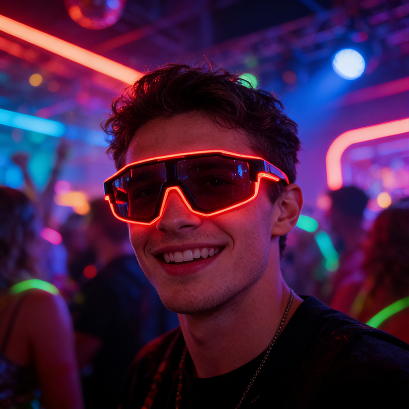 Cool Windproof LED Flashing Gl - đánh giá và giá Glow In The Dark Party Glasses