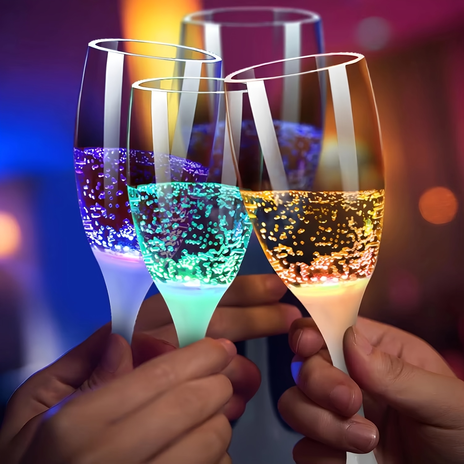6pcs LED Luminous Champagne Gl - đánh giá và giá Glow In The Dark Party Glasses