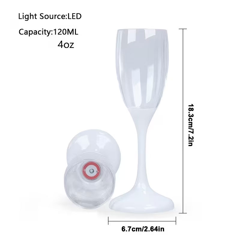 6pcs LED Luminous Champagne Gl - đánh giá và giá Glow In The Dark Party Glasses