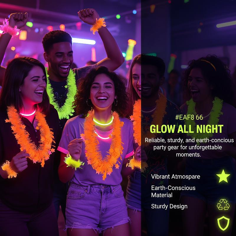 Neon Glow Star Lei Set UV Reac - đánh giá và giá Glow In The Dark Party Glasses
