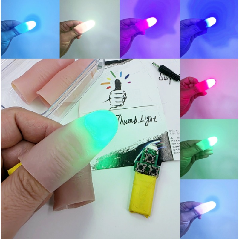 7 Color Light-Pair Set Chargin - đánh giá và giá Thumb Tip Magic Trick Set
