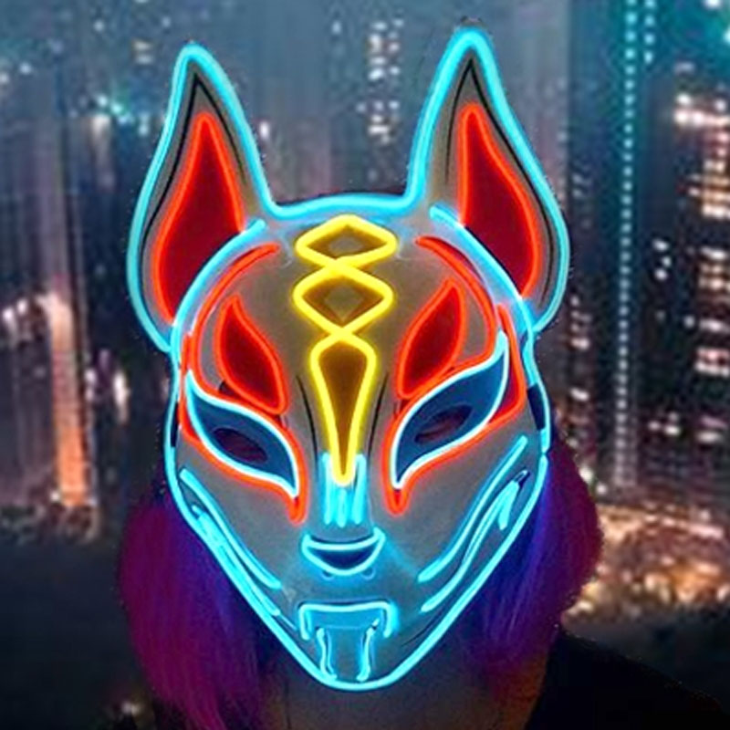 Phát Sáng Demon Slayer Mặt Nạ  - đánh giá và giá Led Purge Mask Halloween