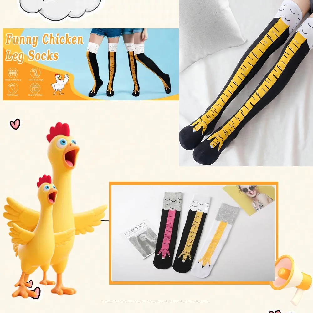 Men Women Funny 3D Chicken Soc - đánh giá và giá Funny Chicken Leg Socks
