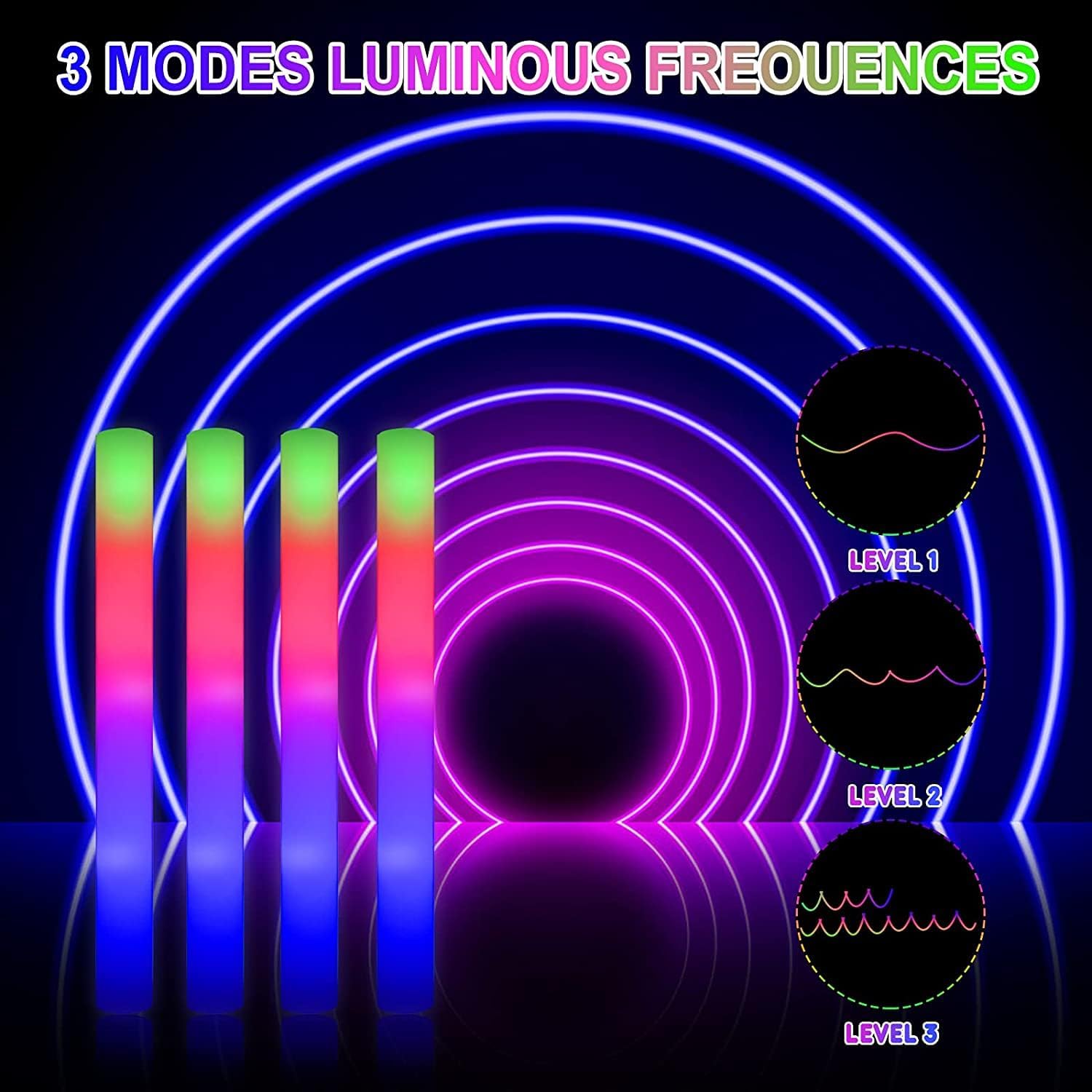 102Pcs LED Foam Sticks Cheer T - đánh giá và giá Flashing Led Foam Sticks Party