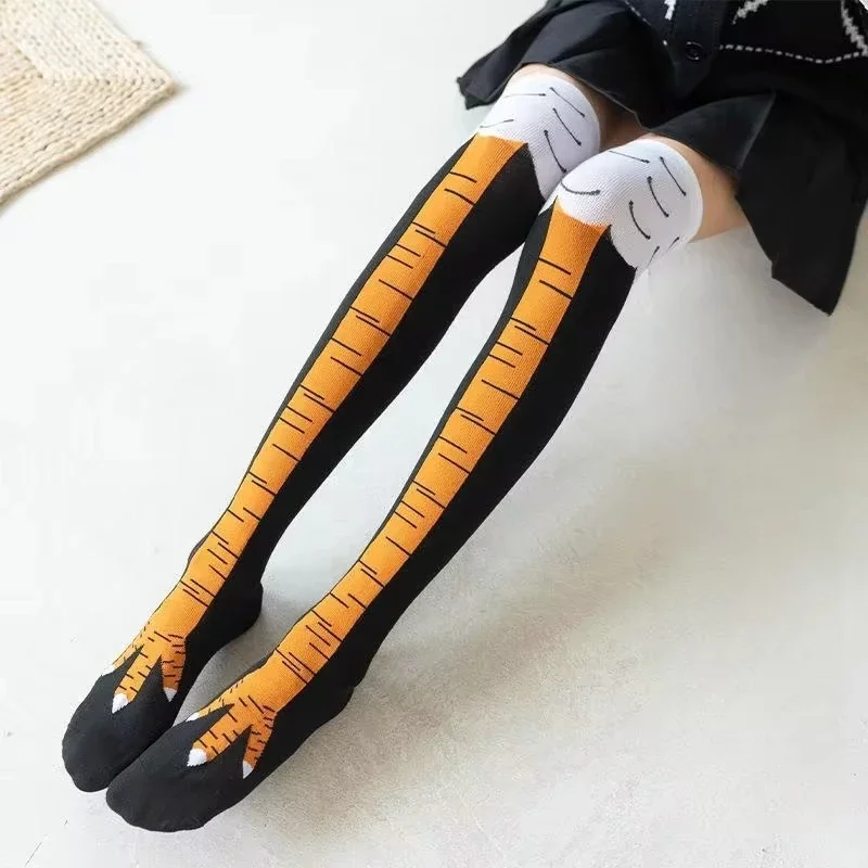 Trendy Women Socks With Knee L - đánh giá và giá Funny Chicken Leg Socks
