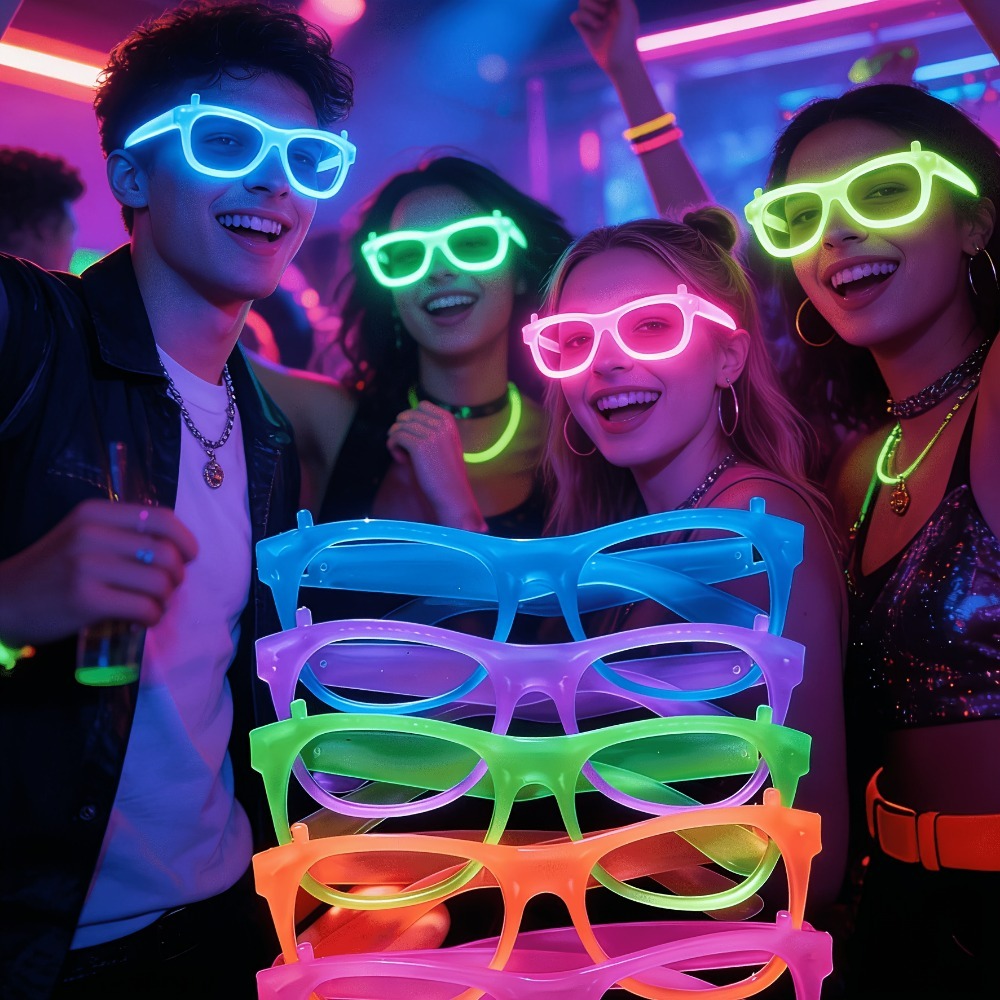 5/12pcs UV Glow in The Dark Gl - đánh giá và giá Glow In The Dark Party Glasses