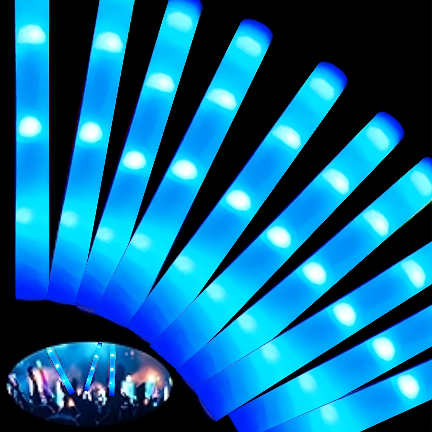 30pcs Blue LED Light Up Foam S - đánh giá và giá Flashing Led Foam Sticks Party