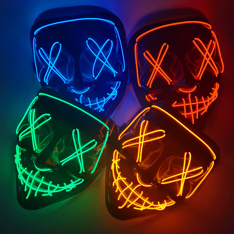1P Đáng Sợ Halloween Colplay S - đánh giá và giá Led Purge Mask Halloween